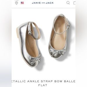 Janie and jack metallic silver ballet flat
